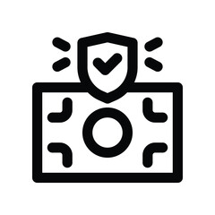 money icon. vector line icon for your website, mobile, presentation, and logo design.