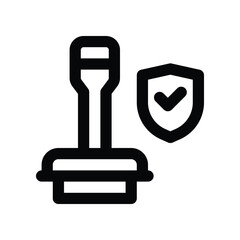 stamp icon. vector line icon for your website, mobile, presentation, and logo design.