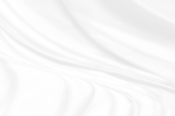 Fototapeta premium Clean woven soft fabric white abstract smooth curve shape decorative fashion textile background