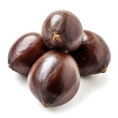 Fototapeta premium Castanea sativa isolated on a white background, close up