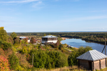 Russia Perm Krai Cherdyn view on a cloudy summer day