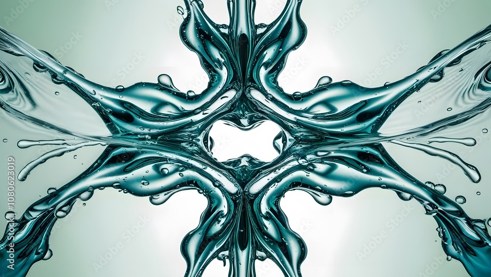 Leinwandbilder dynamic water splash patterns studio abstract art minimalist style close-up view fluid motion