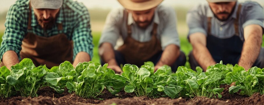Farmers collaborating on digital platform rural community informative article agricultural environment collective action for food security