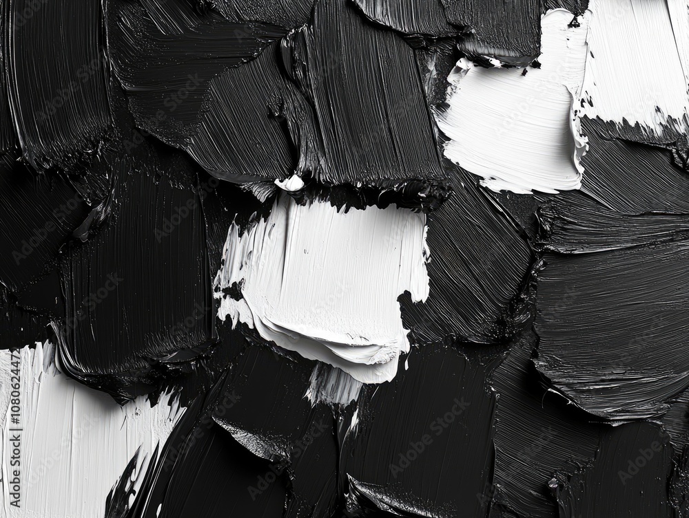 Poster abstract black and white paint texture. perfect for adding a dramatic and artistic touch to your pro