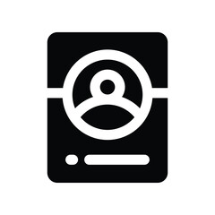 profile icon. vector glyph icon for your website, mobile, presentation, and logo design.