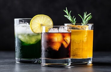 Fototapeta premium Explore refreshing cocktail recipes that delight your taste buds with vibrant ingredients