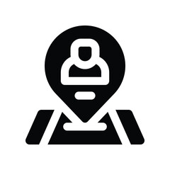 location icon. vector glyph icon for your website, mobile, presentation, and logo design.