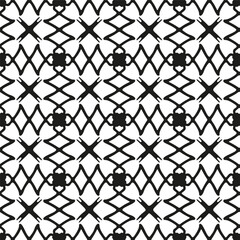 Black and white seamless pattern with arabesques  in a retro style. Vector illustration