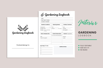 Gardening Logbook Kdp Interior Template