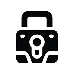 lock icon. vector glyph icon for your website, mobile, presentation, and logo design.