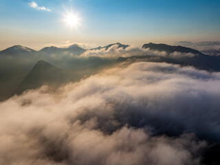 Aerial View of Zelengora Mountains in Bosnia