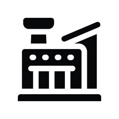 factory icon. vector glyph icon for your website, mobile, presentation, and logo design.