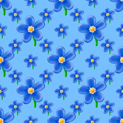 seamless pattern with flowers