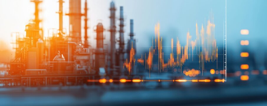 Industrial sector growth visualization global market data analysis economic environment strategic insights