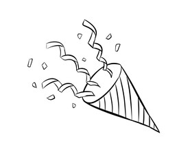 confetti digital drawing illustration isolated