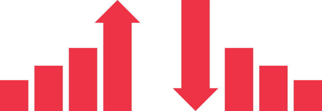 increase and decrease profit icons. Contains such icons as stock market, profit, launch and more transparent background