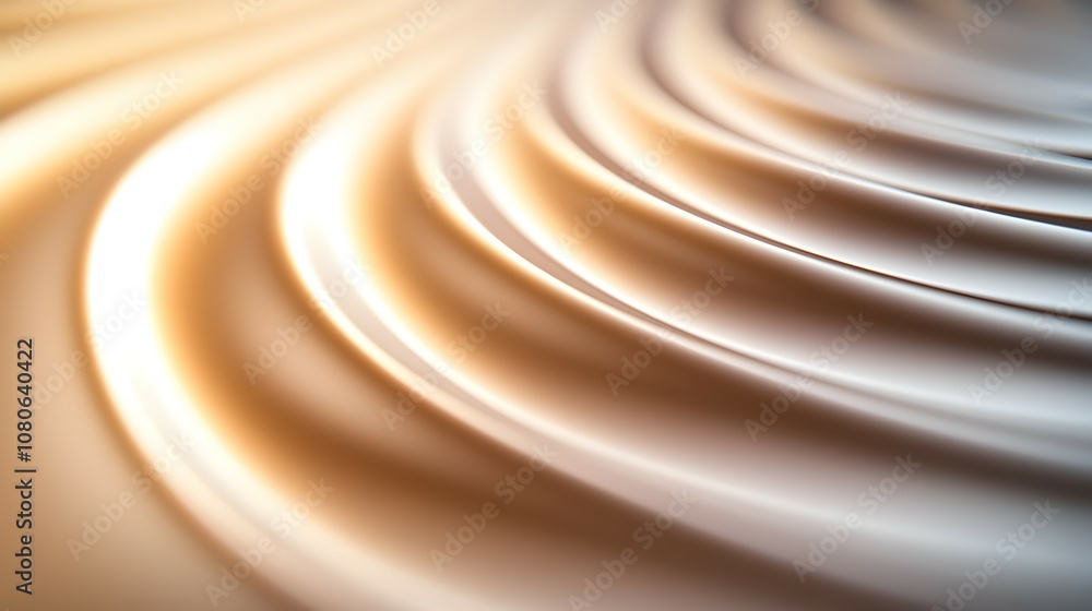 Poster dynamic circular patterns in gradient lines - soothing abstract background for modern design and cre