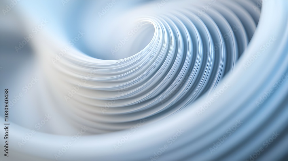 Poster dynamic interwoven lines in gradient shades - abstract background with depth and movement perfect fo