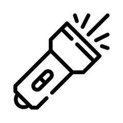 Fototapeta premium Flashlight line icon