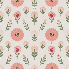 muted pastel ditsy floral background 