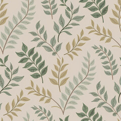 Fototapeta premium muted pastel ditsy leaf background 