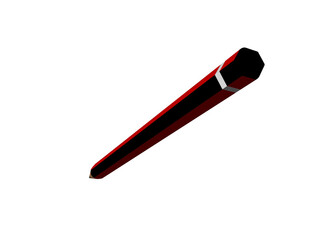 red pencil isolated on white