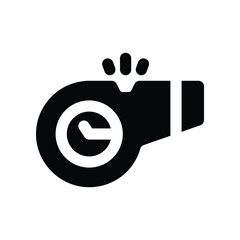 whistle icon. vector glyph icon for your website, mobile, presentationation, and logo design.