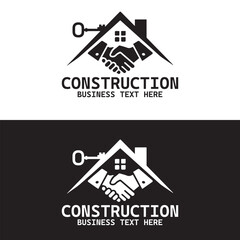 Real estate business construction custom luxury creative business handyman plumbing roofing electrician Property home Construction Logo  Vector Art Icons unique new investment logo design