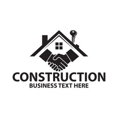 Real estate business construction custom luxury creative business handyman plumbing roofing electrician Property home Construction Logo  Vector Art Icons unique new investment logo design