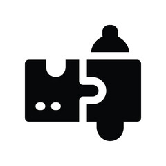 puzzle icon. vector glyph icon for your website, mobile, presentationation, and logo design.
