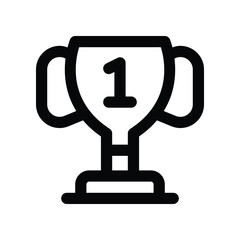 trophy icon. vector line icon for your website, mobile, presentationation, and logo design.