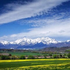 Obraz premium beautiful landscape of the mountains