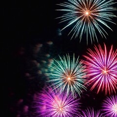 fireworks in the night sky