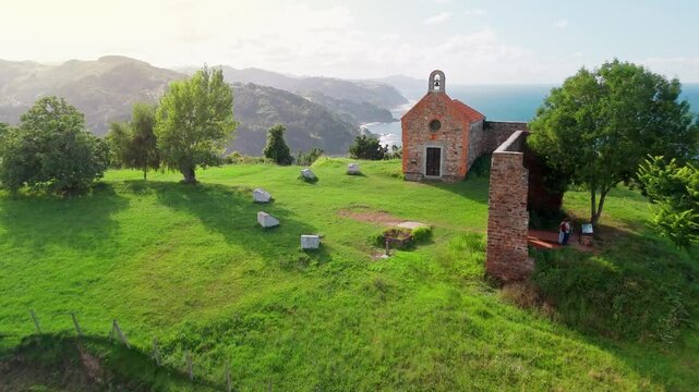 Picturesque Andre Katalina Basaeliza church in Basque Country, northern Spain