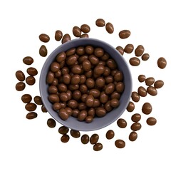 dark chocolate peanut balls snack