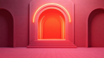 Double 12 e-commerce event promotion building red scene