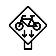 bike lane line icon