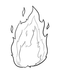 fire digital drawing illustration isolated