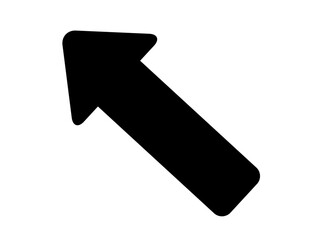 左上向き矢印　黒