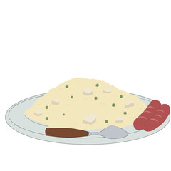 Fried rice illustration 