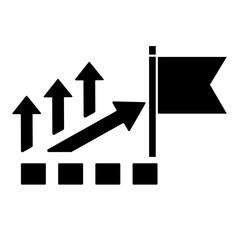Vector illustration of the icon, the logo of the growth chart. Isolated on a white background.