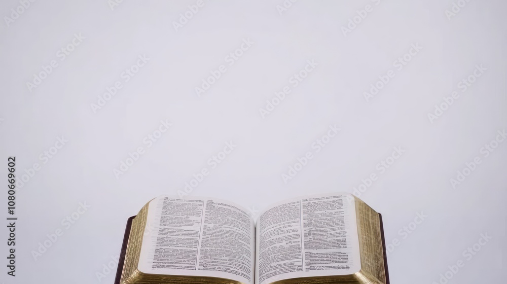 Poster an open book with pages visible, suggesting reading or study.