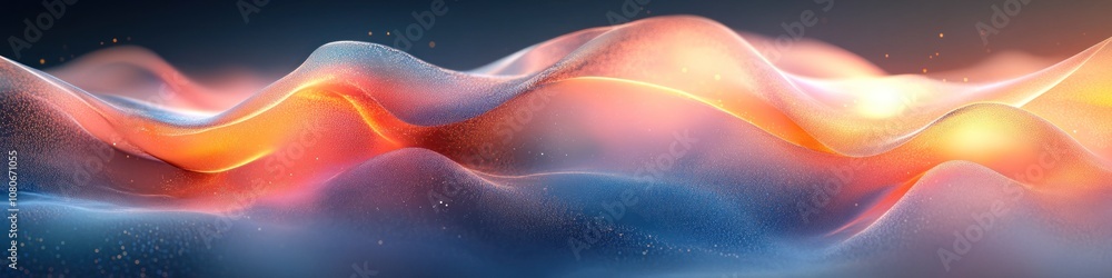 Poster abstract waves of color and light create a dynamic visual experience.