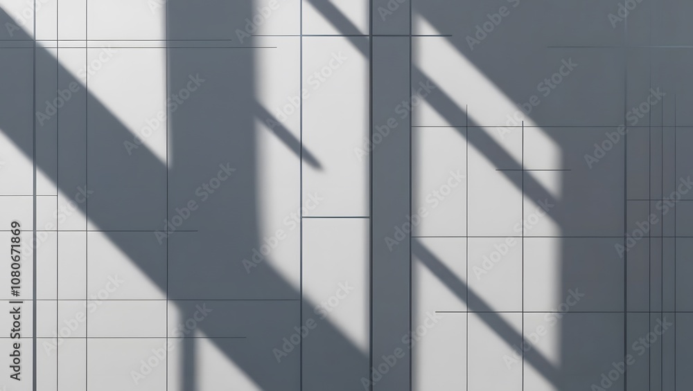 Poster Exploring shadow patterns urban environment abstract photography minimalist design close-up view artistic concept