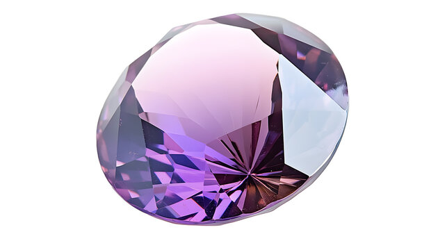 Purple gem on a transparent background. isolated background.