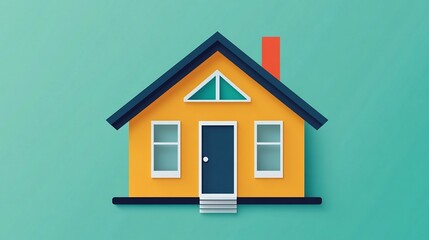 Energy-Efficient Smart Home with Eco-Friendly Features in Minimalist Flat Design