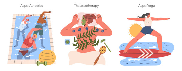 Water Wellness. Flat Vector Illustration