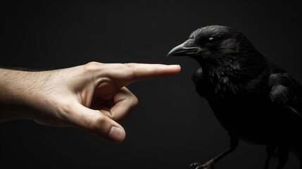 Human and crow connection: a close encounter with nature
