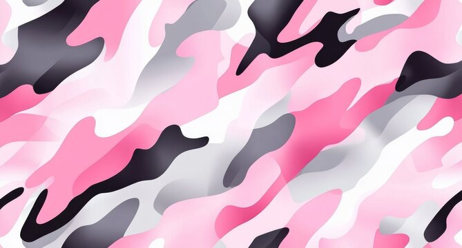Vibrant pink camo pattern a unique blend of color and style for modern designs
