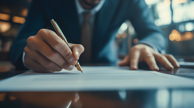 Unterzeichnung des Qualit&auml;tskontrollchecklists: Der Gesch&auml;ftsmannschaftskrieger mit dem Stift f&uuml;r das korrekte Zeichen bei der Checkbox.